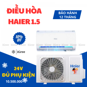 Điều hòa Haier 1.5 (24V) – Điều hòa ắc quy tiết kiệm điện nhất, chạy liên tục 8–10 tiếng không cần nổ máy