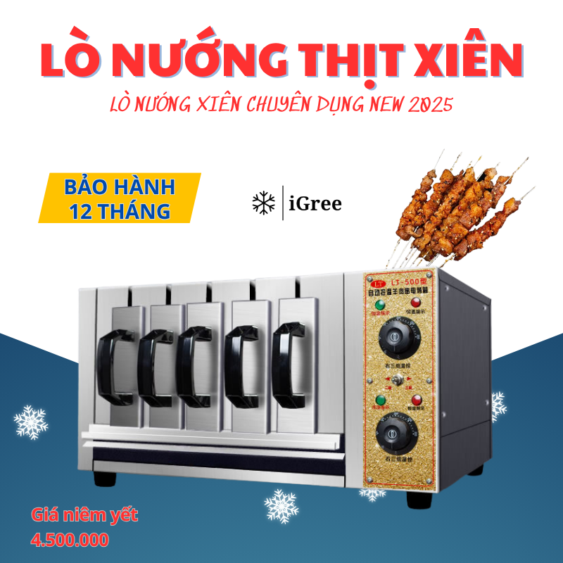 🔥 LÒ NƯỚNG THỊT XIÊN KHÔNG KHÓI iGree – NƯỚNG NGON, KHÔNG MÙI, KHÔNG KHÓI